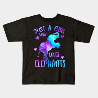 Just a girl who loves elephants Kids T-Shirt